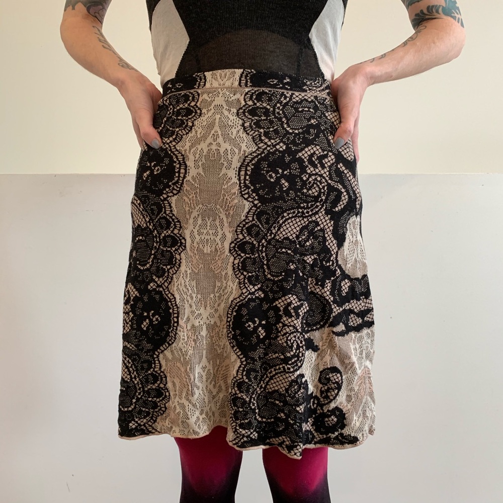 BCBG Max Azria silk jacquard skirt